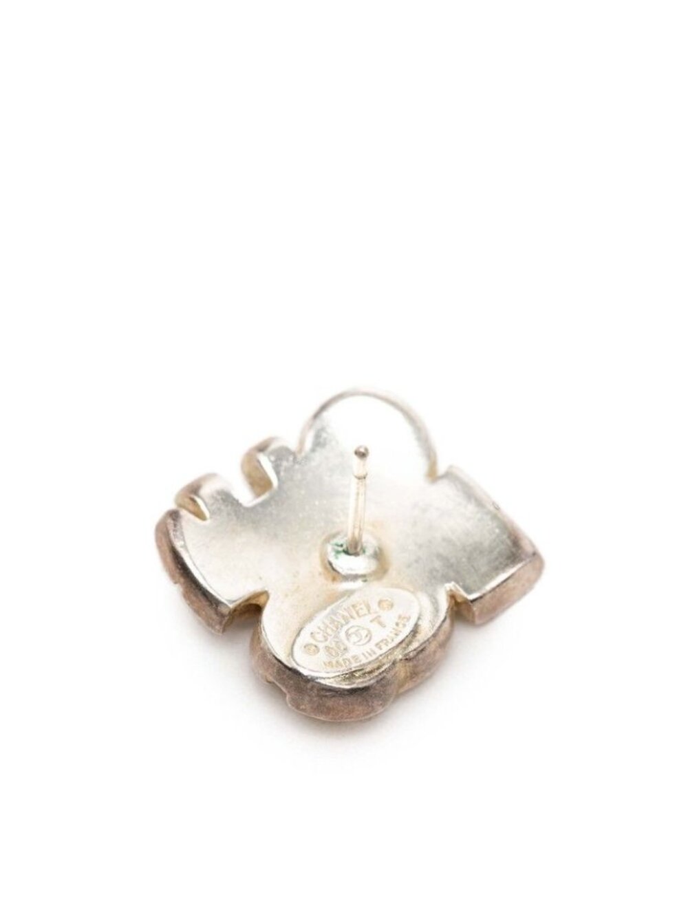 Chanel CC Logo Earrings 00 Silver Metal - Picture 3 of 3